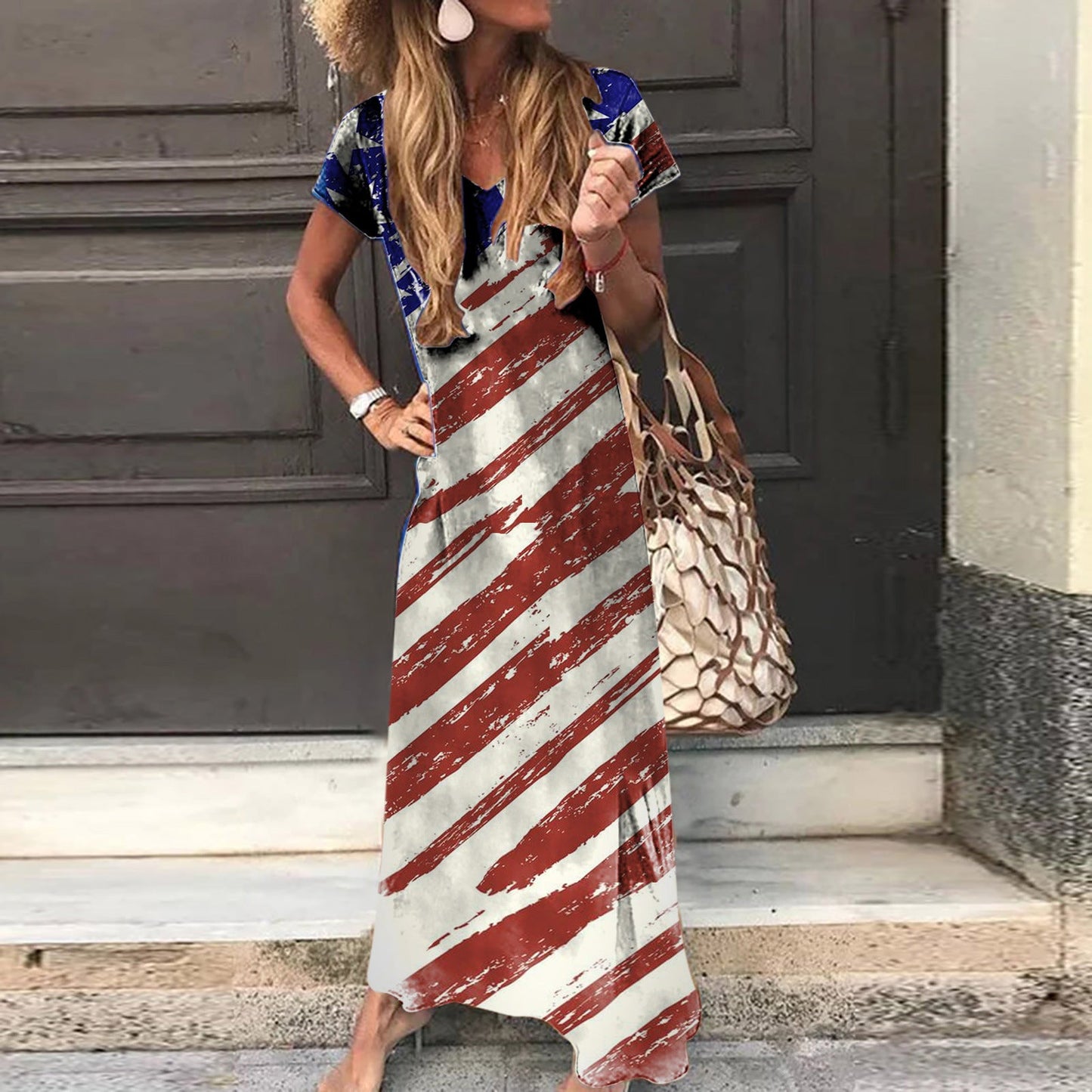 Ladies Graphic Maxi Dress Ivyshape