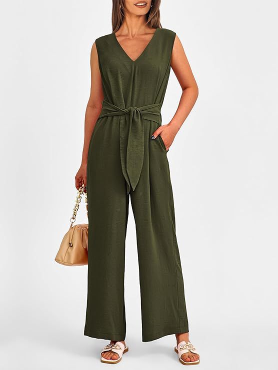 Ladies Elegant Jumpsuit with V-Neck and Tailored Design Ivyshape