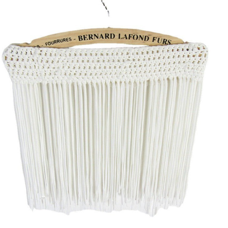 Ladies casual beach skirt with trendy fringe design Ivyshape