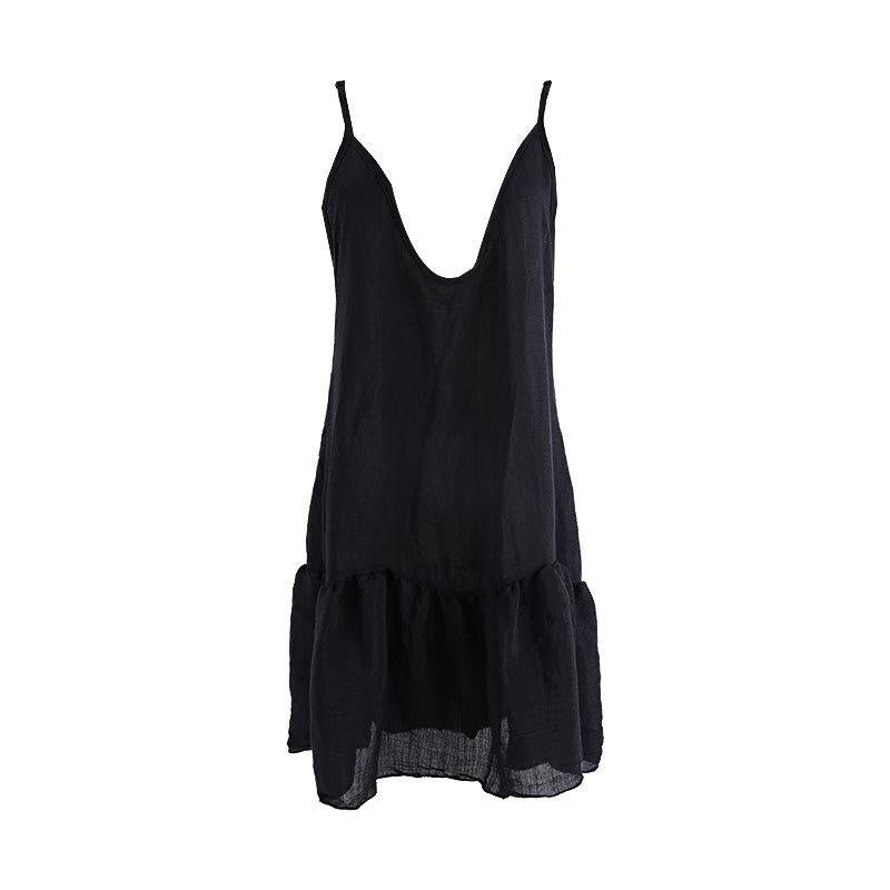 Women’s summer dress with voluminous skirt and adjustable straps Ivyshape