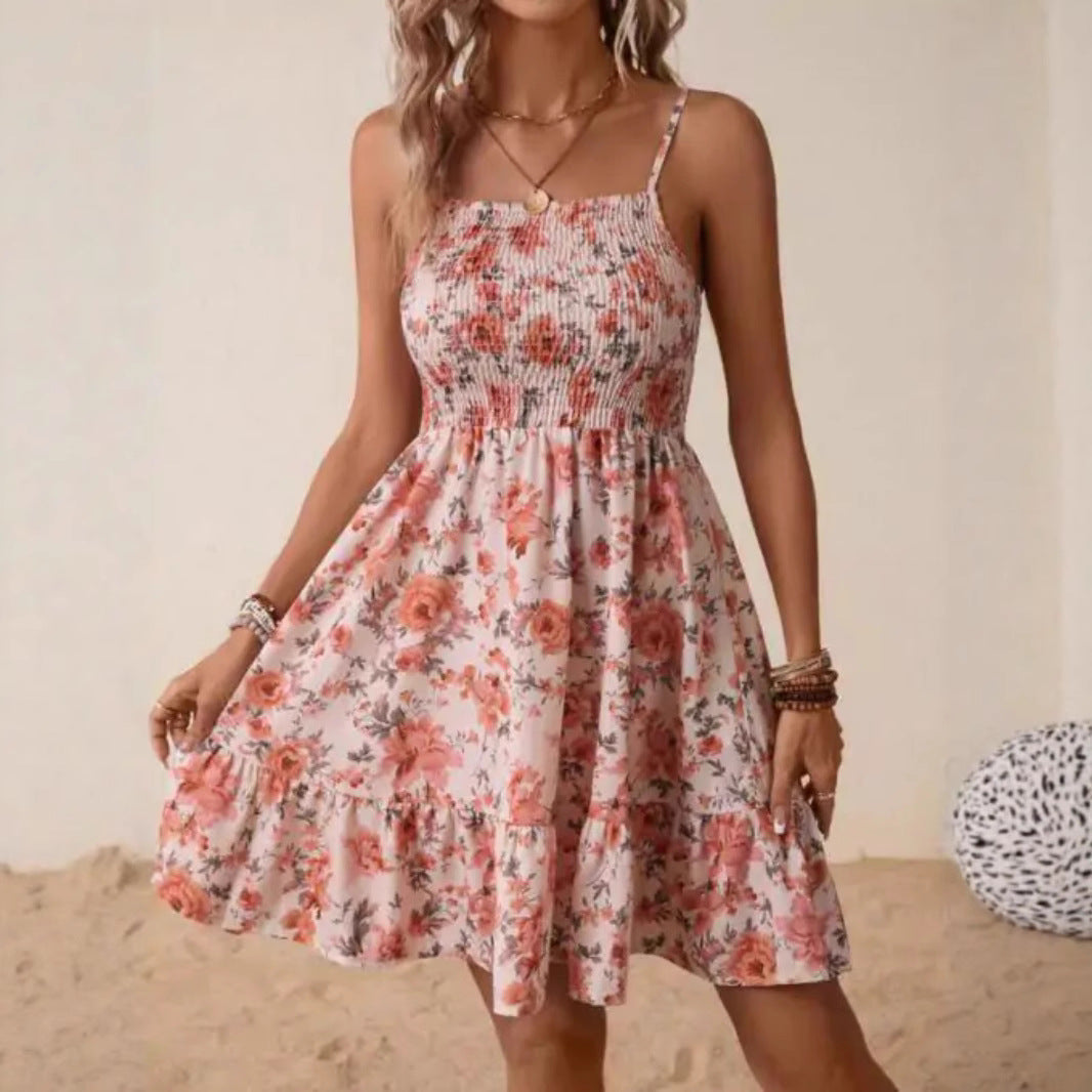 Ladies summer dress in flower design Ivyshape