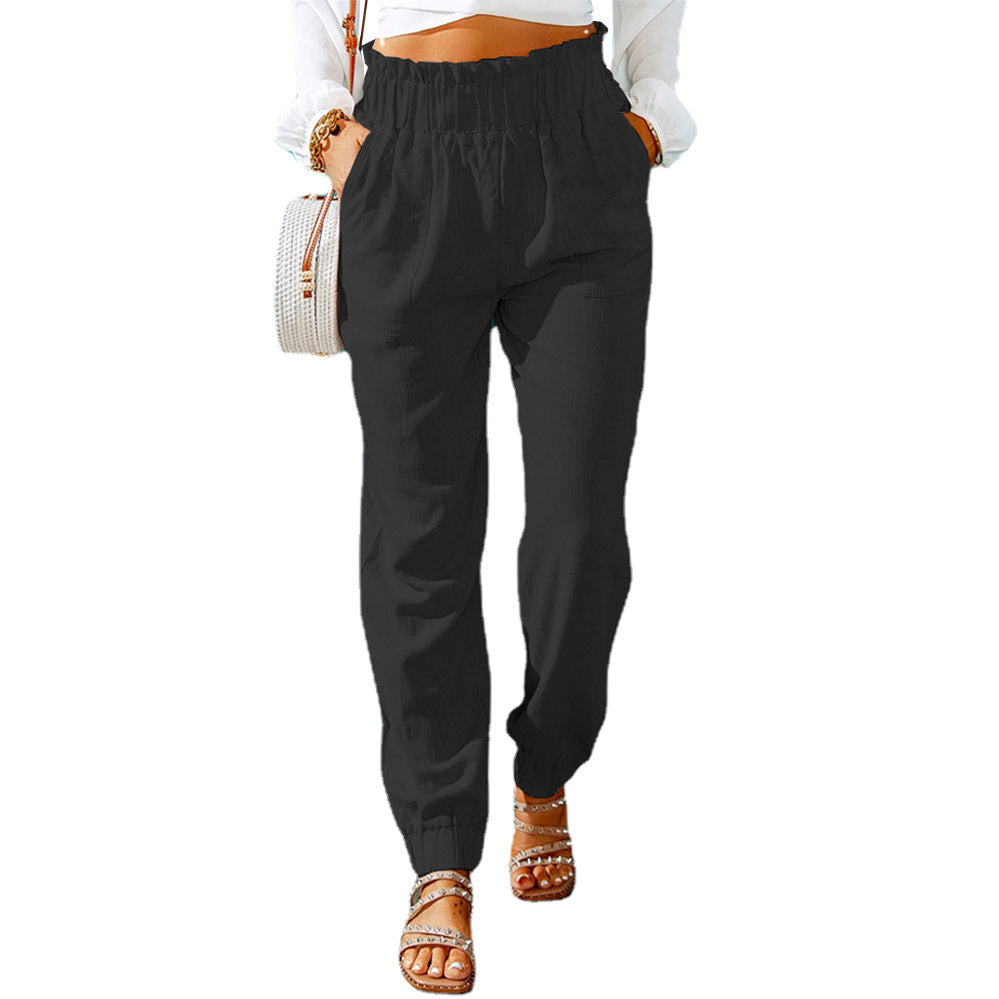 Women's Tailored Elastic Waist Pants Ivyshape