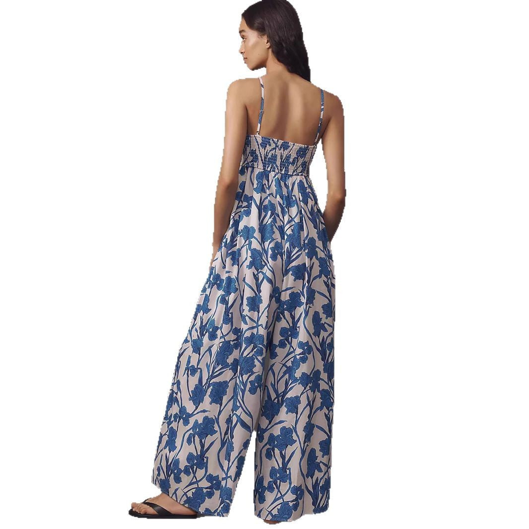 Women Elegant Flower Maxi Jumpsuit Ivyshape