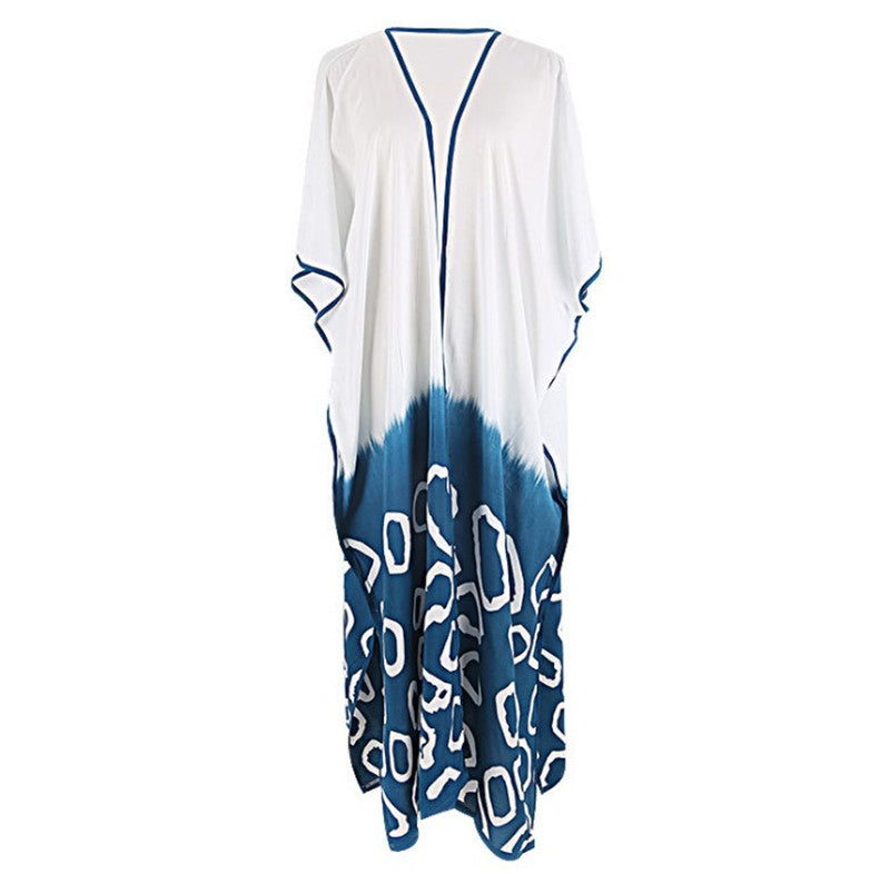 Women's beach kimono with unique graphic design and generous cut Ivyshape