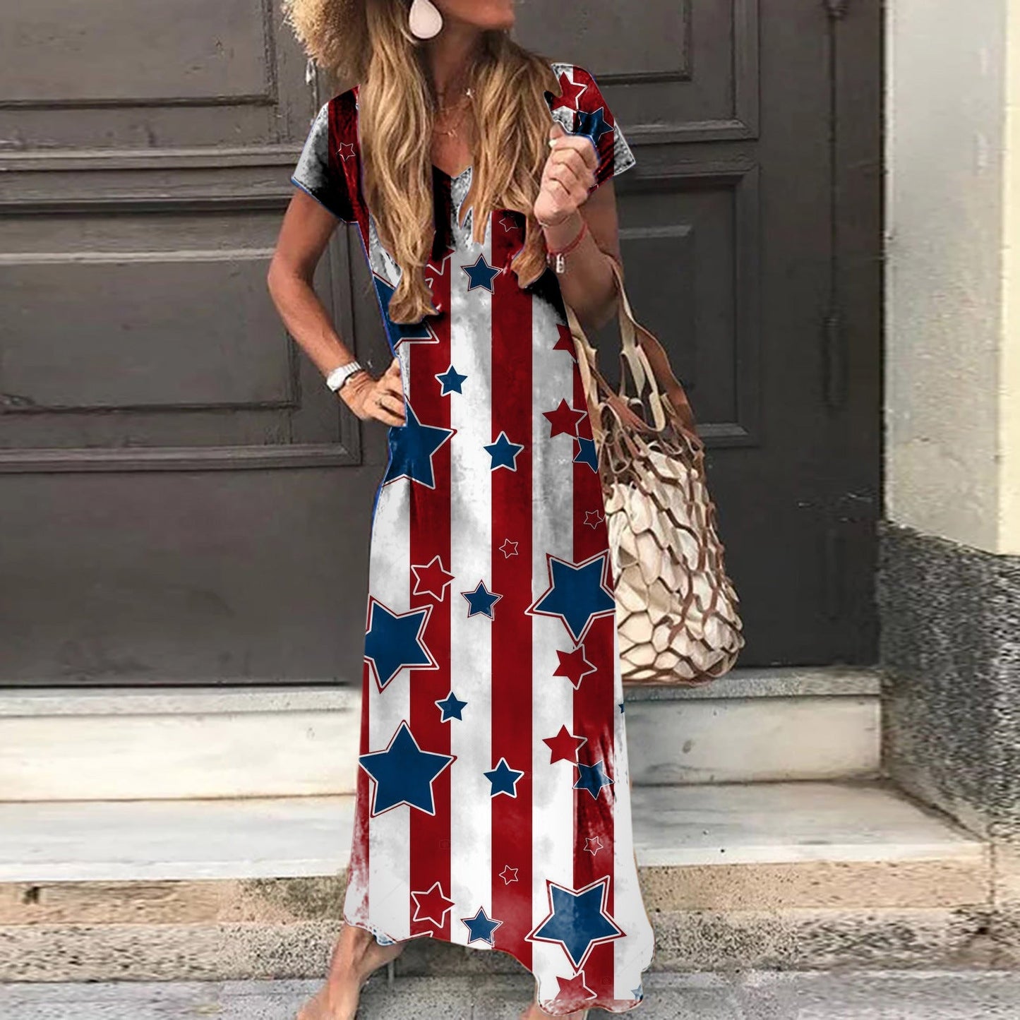 Ladies Graphic Maxi Dress Ivyshape