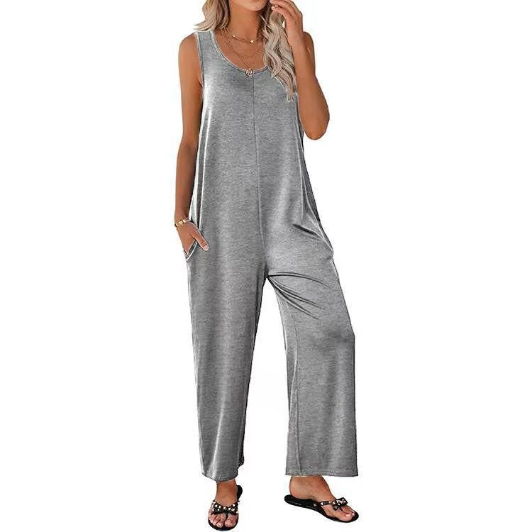 Women Leisure Wide-Leg Jumpsuit Ivyshape