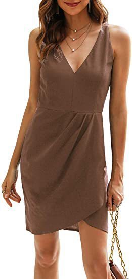 Women's Elegant Wrap Mini Dress Ivyshape