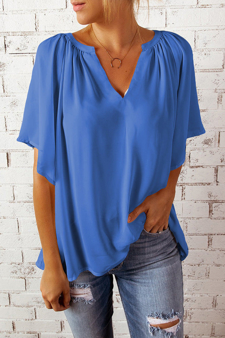 Ladies elegant chiffon blouse Ivyshape