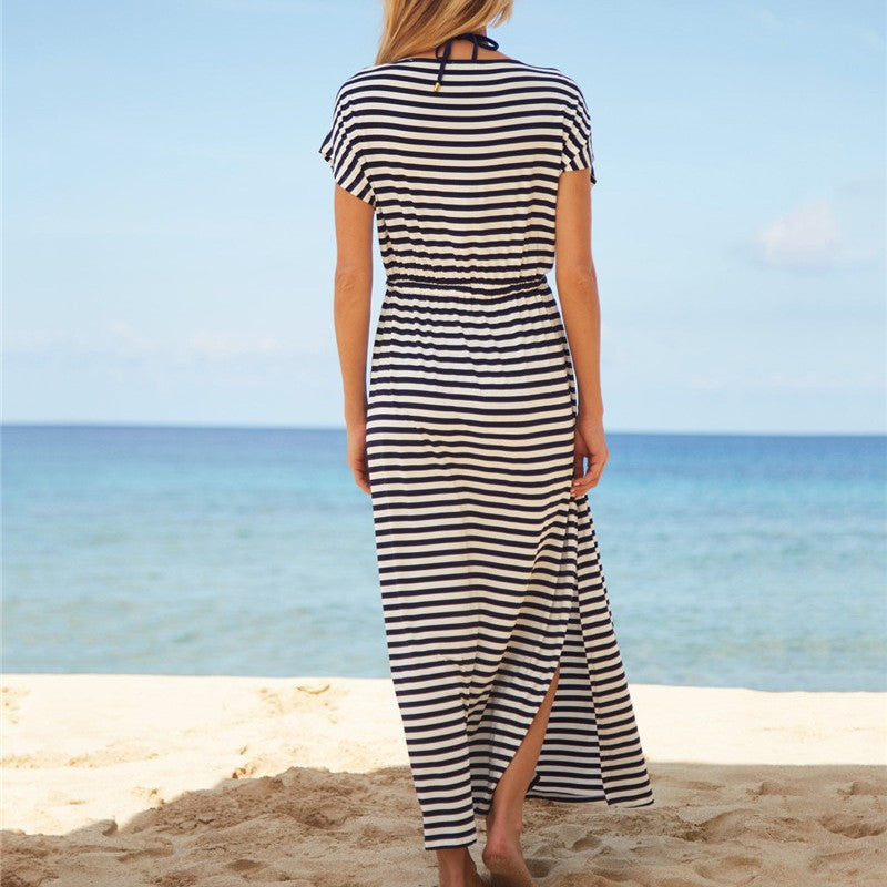 Women's beach kimono with modern wrap design and asymmetrical hem Ivyshape