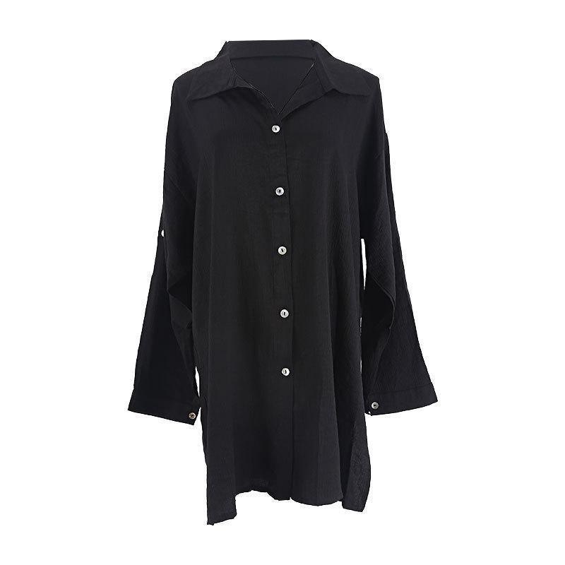 Women's breezy beach shirt with button details and casual fit Ivyshape