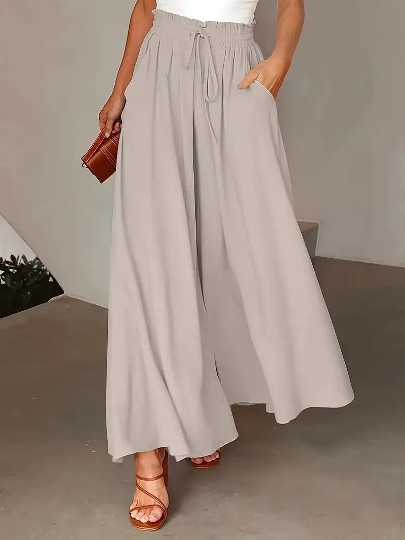Ladies Wide Leg Polka Dot Pants Ivyshape