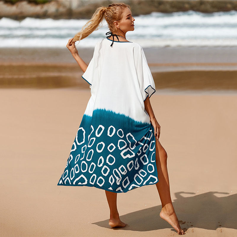 Women's beach kimono with unique graphic design and generous cut Ivyshape