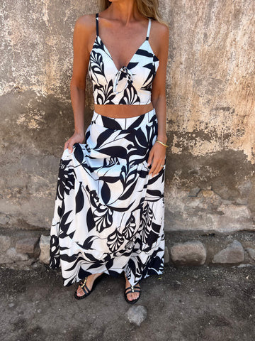 Women Bohemian Floral Two-Piece Maxi Set Ivyshape