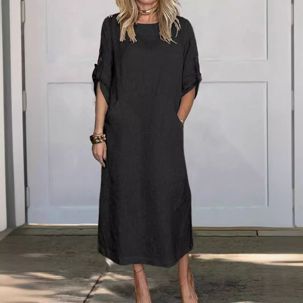 Women's Casual Maxi Dress with Pockets Ivyshape