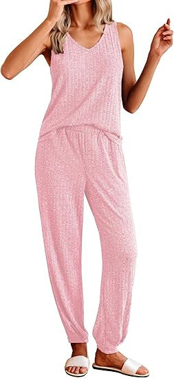 Women's Relaxed Fit Striped Loungewear Set Ivyshape