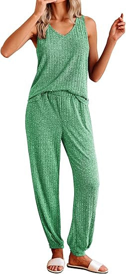 Women's Relaxed Fit Striped Loungewear Set Ivyshape