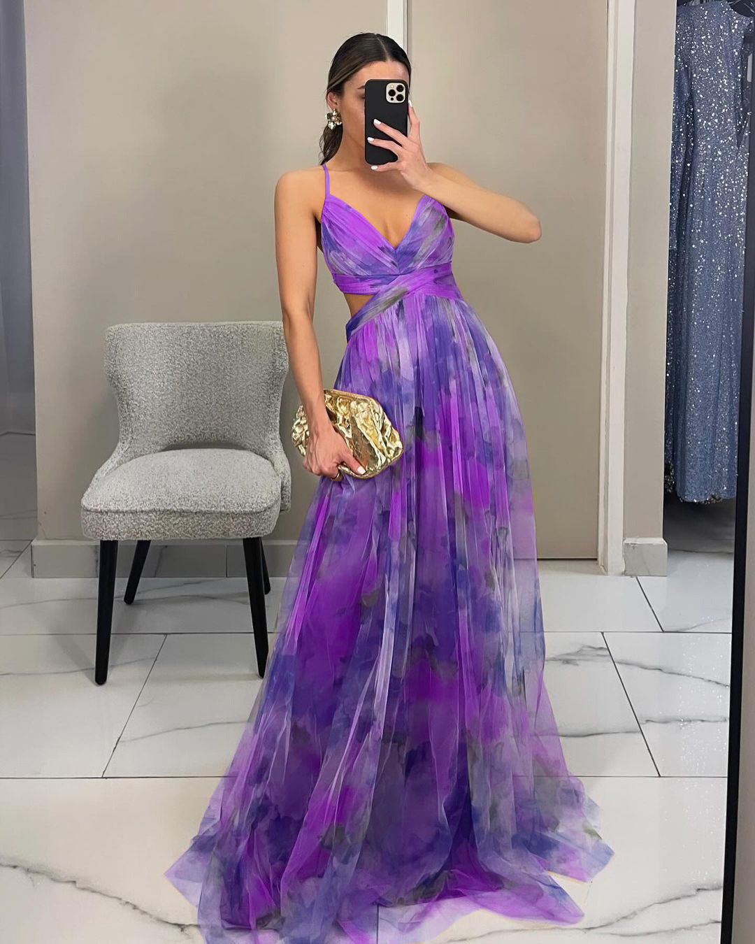 Women Floral Maxi Dress Ivyshape