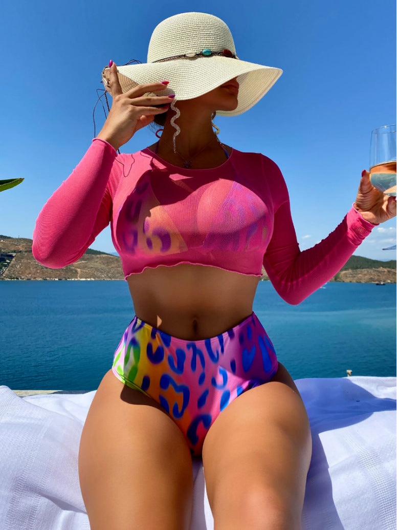 Women's High-Waisted Crop Top Bikini with Soft Materials Ivyshape