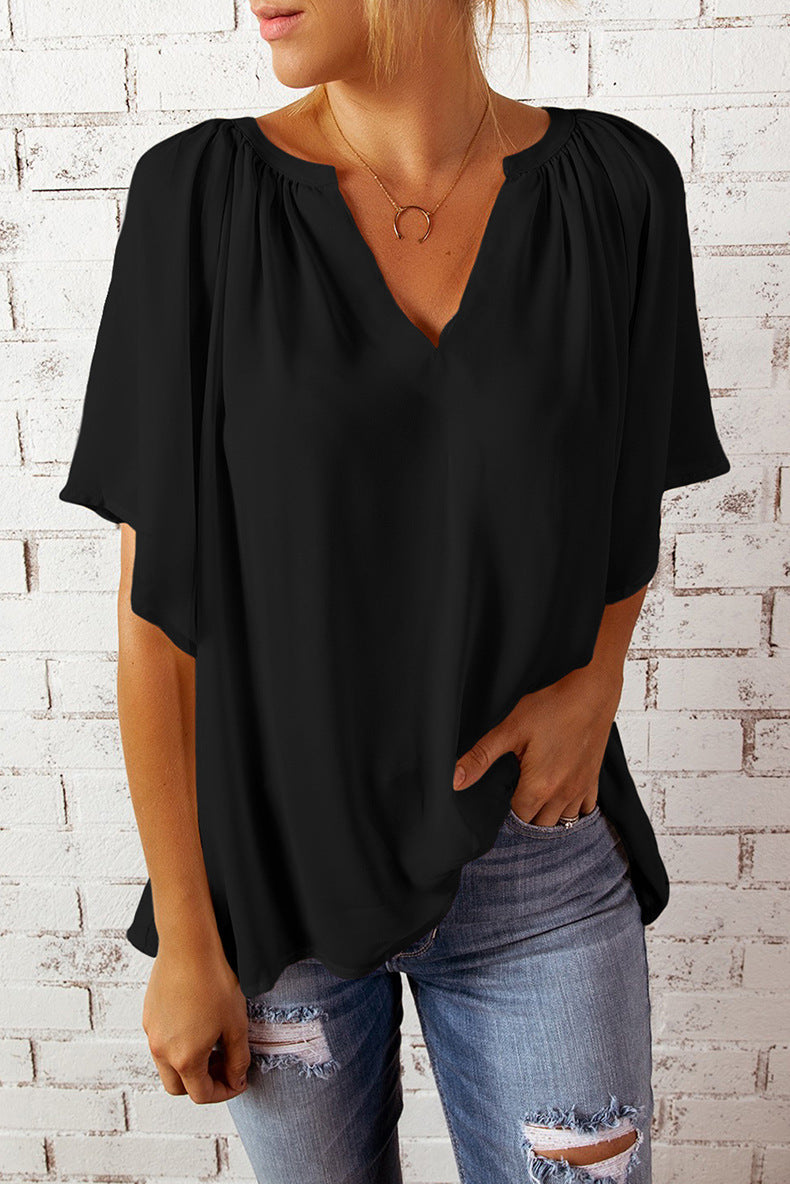 Ladies elegant chiffon blouse Ivyshape