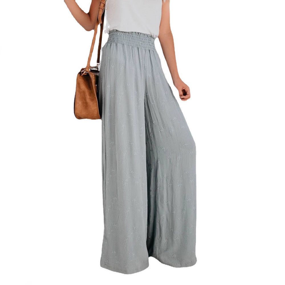 Women's Floral Print Wide Pants Ivyshape