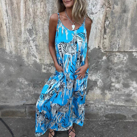 Womens Casual Tie-Dye Maxi Dress Ivyshape