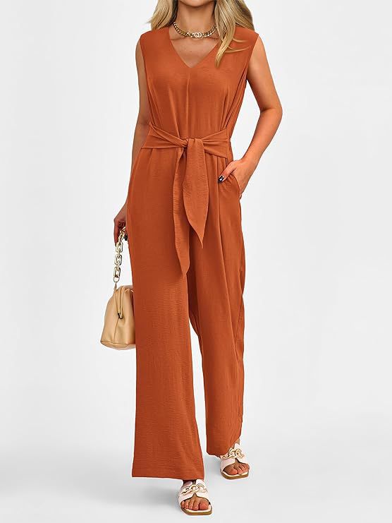 Ladies Elegant Jumpsuit with V-Neck and Tailored Design Ivyshape