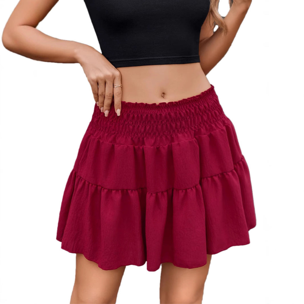 Women Boho Ruffle Layer Mini Skirt Ivyshape