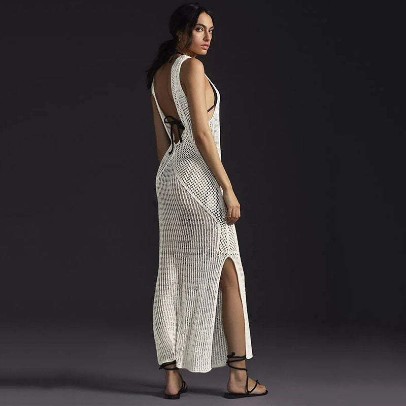 Women’s Knit Maxi Dress with Modern Cut Ivyshape