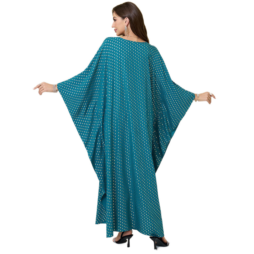 Ladies maxi kaftan with elegant application Ivyshape