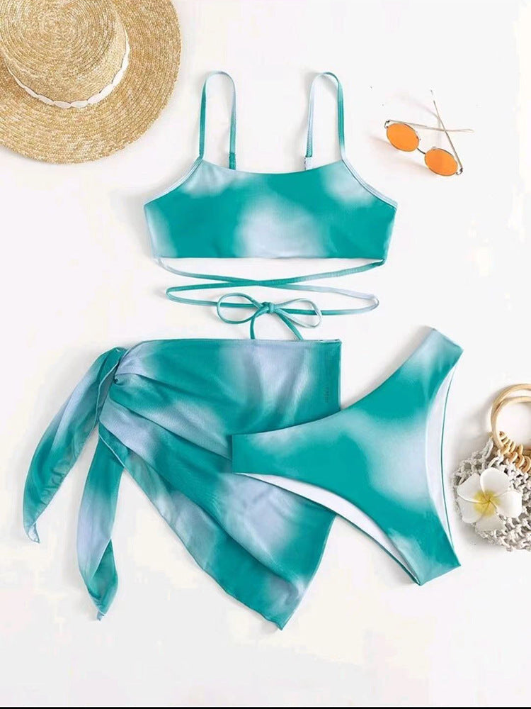 Women Bikini Set with Asymmetrical Skirt Ivyshape