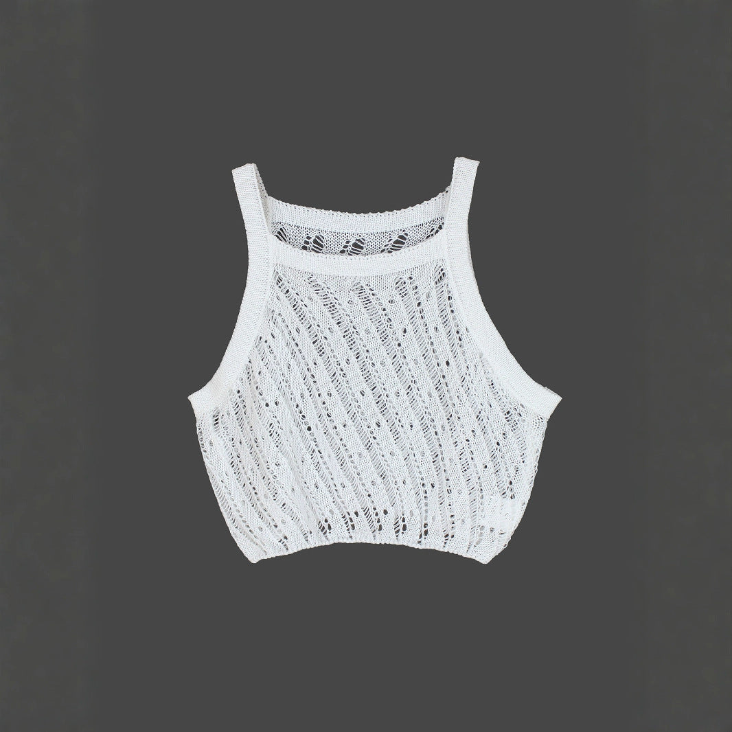 Ladies beach dress in macrame style Ivyshape