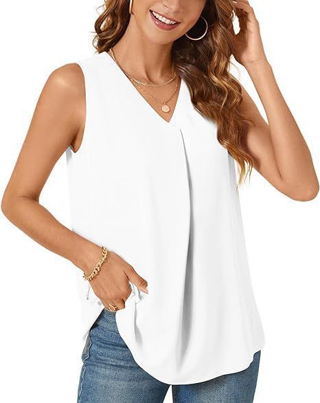 Women V-neck Pleated Casual Top Ivyshape