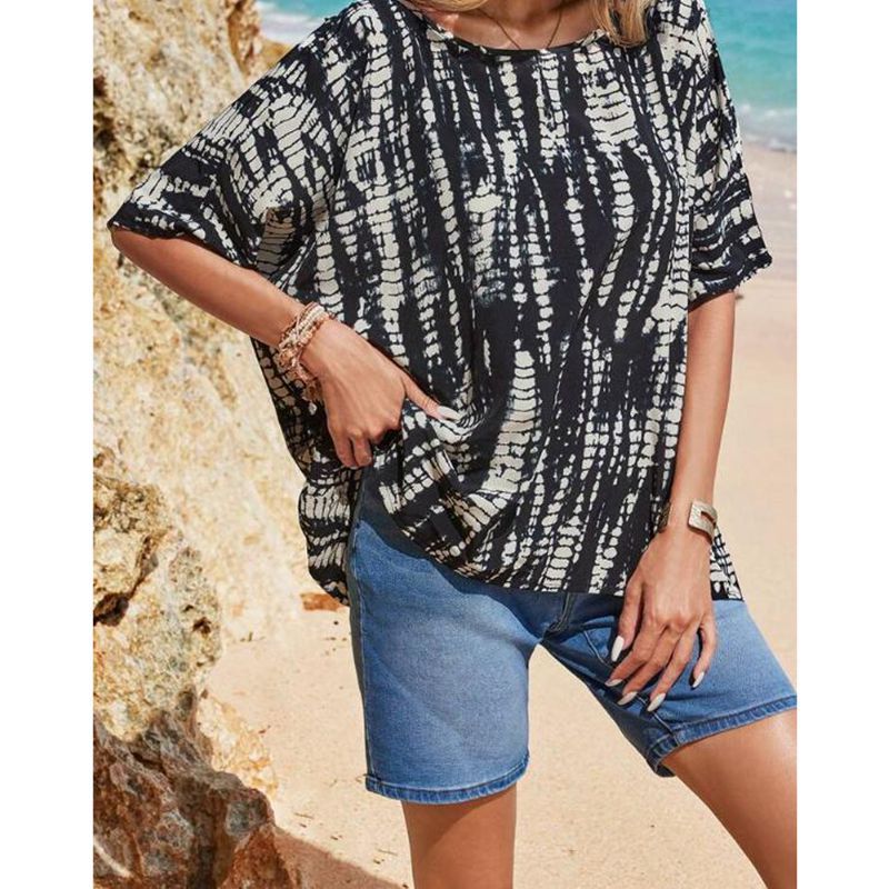 Women's Casual Beach Top with Asymmetric Cut Ivyshape