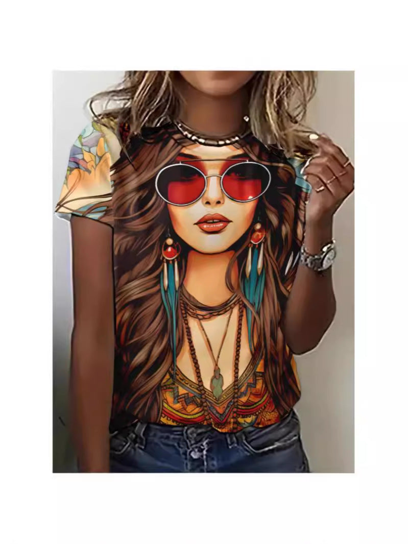 Women's Artistic Graphic T-Shirt Ivyshape