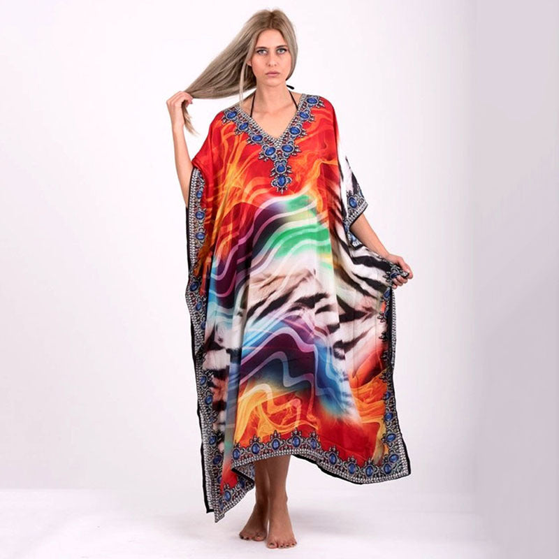 Women's Kaftan with Colorful Pattern Ivyshape