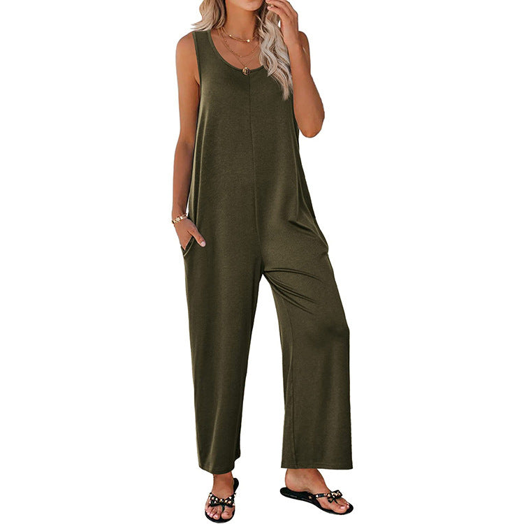 Women Leisure Wide-Leg Jumpsuit Ivyshape