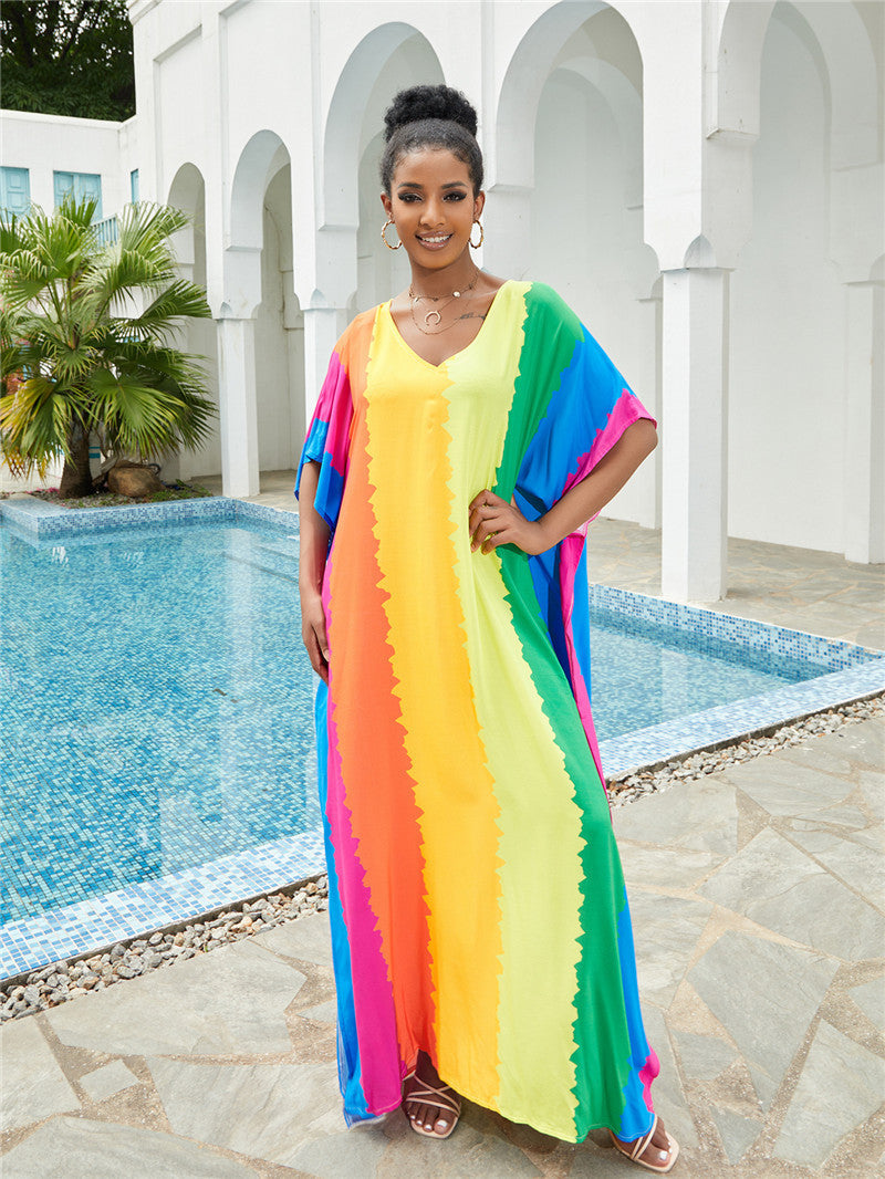 Women’s maxi dress in artistic spiral design Ivyshape