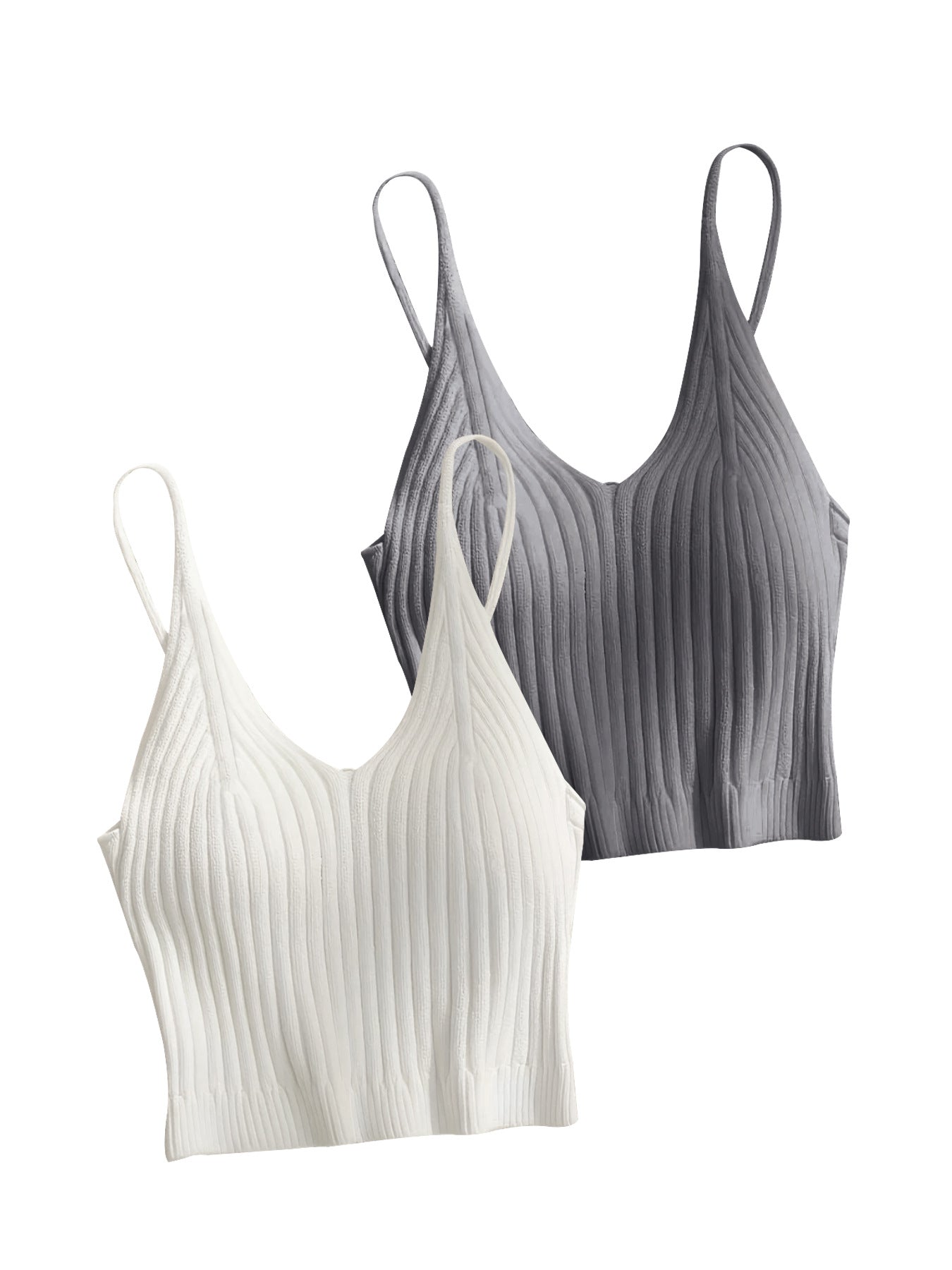 Ladies elegant, ribbed Crop Top Ivyshape