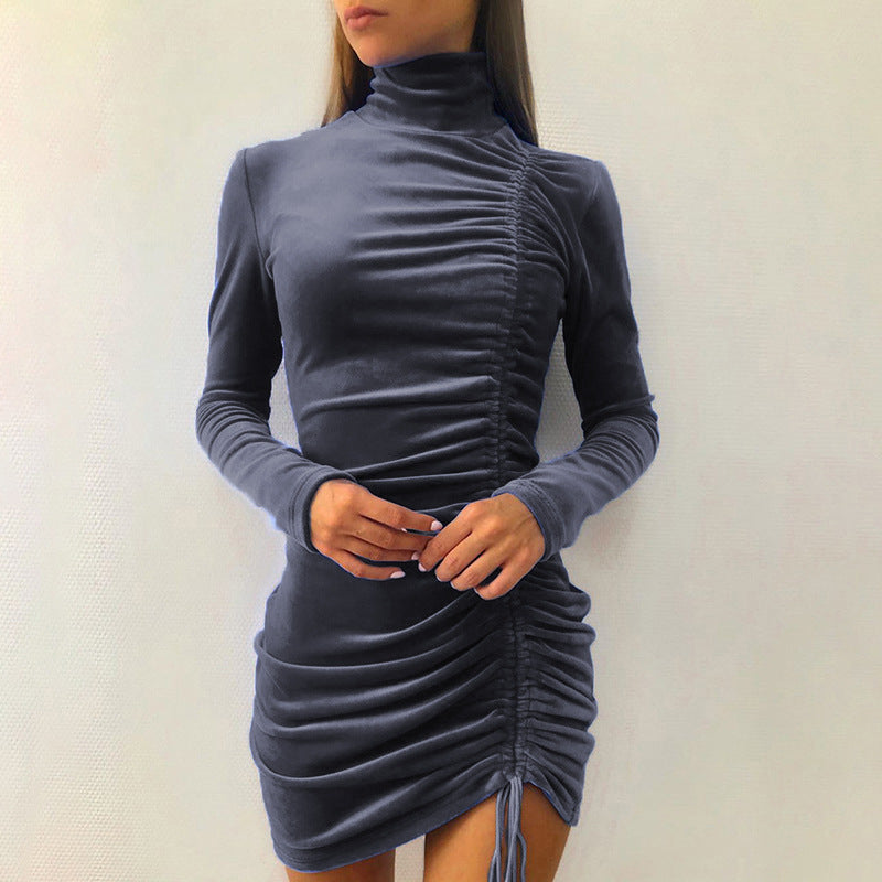 Women Velvet Bodycon Dress Ivyshape