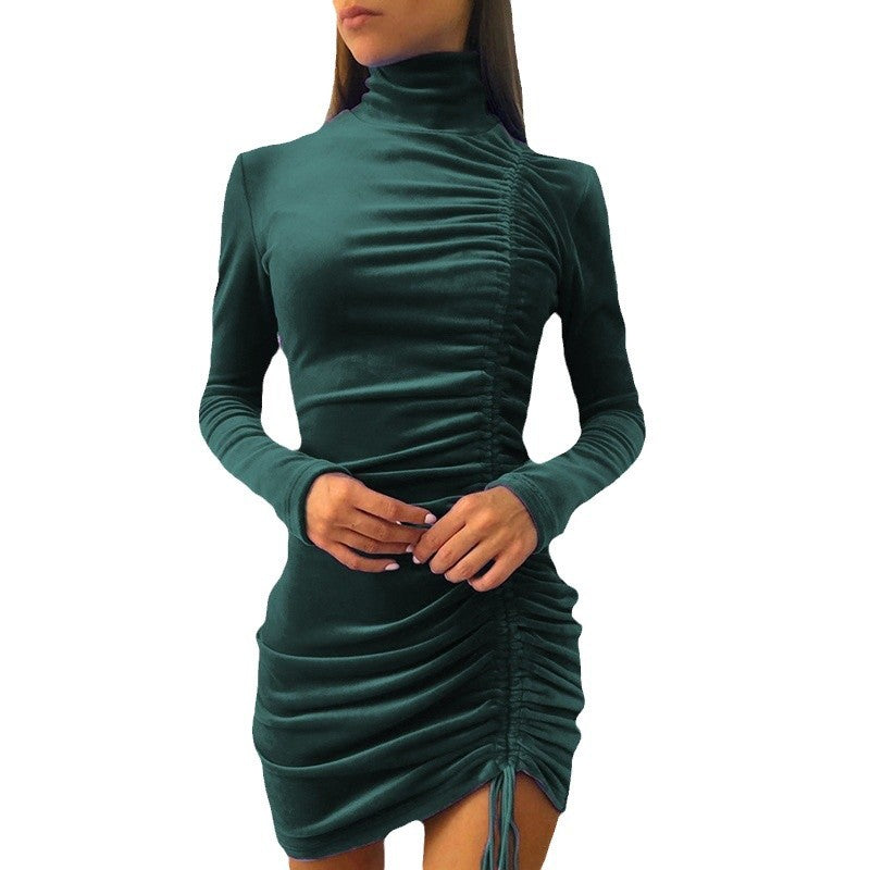 Women Velvet Bodycon Dress Ivyshape