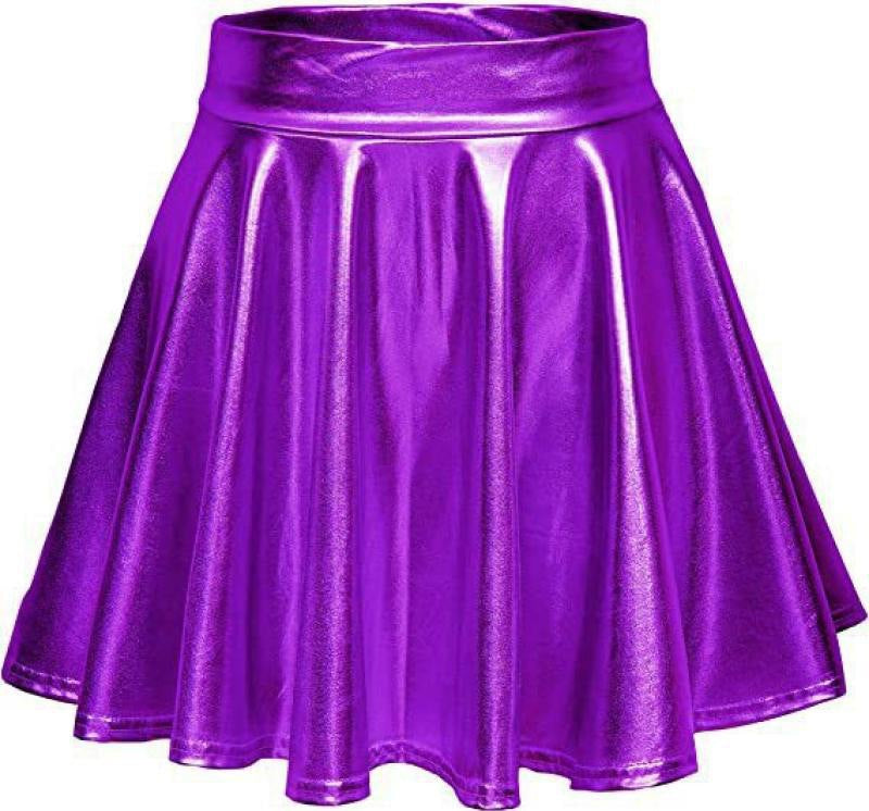Ladies Stylish High Waisted Faux Leather Skirt Ivyshape