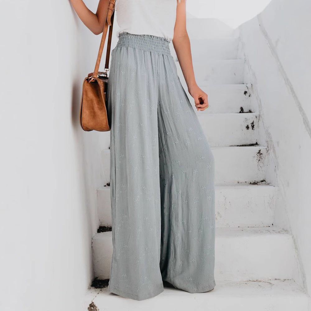 Women's Floral Print Wide Pants Ivyshape