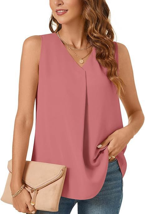 Women V-neck Pleated Casual Top Ivyshape