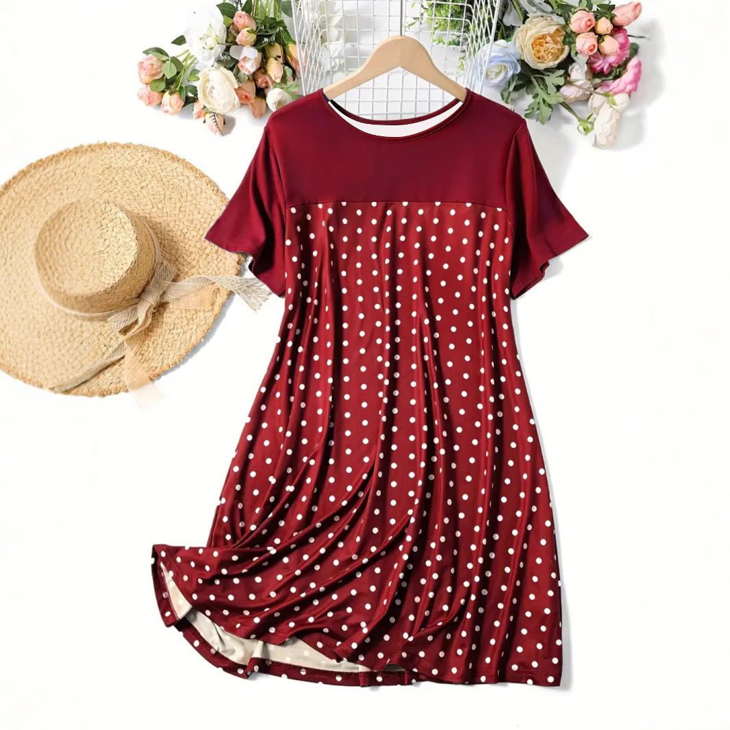 Women Polka Dot A-Line Casual Dress Ivyshape