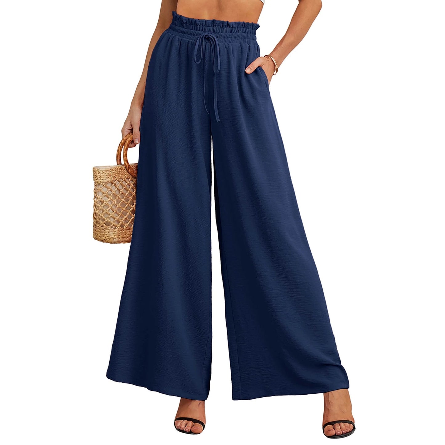 Ladies Lightweight Wide Pants Ivyshape