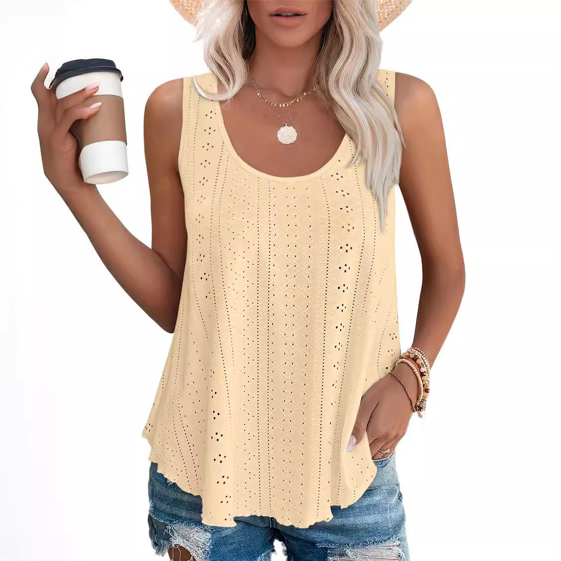 Womens Leisure Light Sleeveless Top Ivyshape