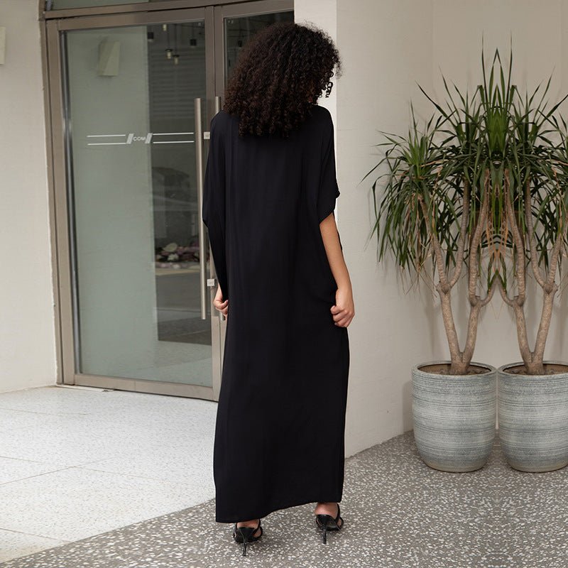 Women's Maxi Kaftan with elaborate embroidery and wide cut Ivyshape