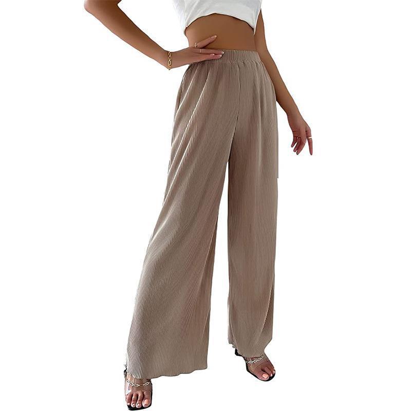 Women's Flowing Pleated Wide-Cut Pants Ivyshape