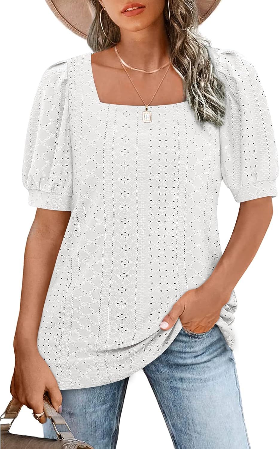 Ladies Elegant Puff Sleeve Blouse Ivyshape