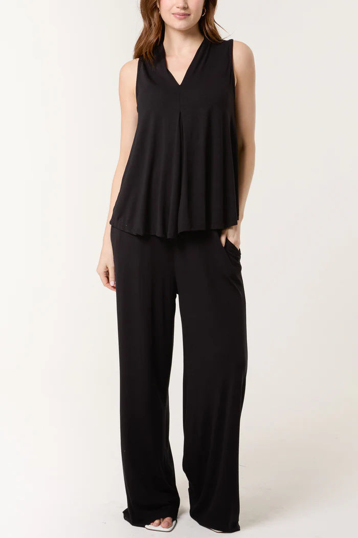 Women's Flowing Sleeveless Jumpsuit Ivyshape